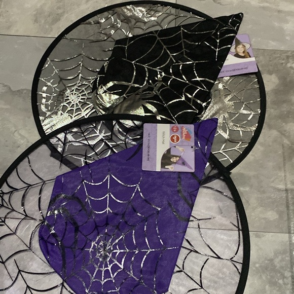 Halloween witch hat costume rainbow skirt kids girl play fairy wings - Picture 4 of 5